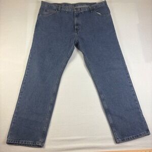 New Wrangler Five Star Premium Regular Fit Mens Blue Jeans 44x30 Medium Wash NWT